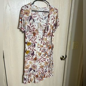 Floral wrap dress.